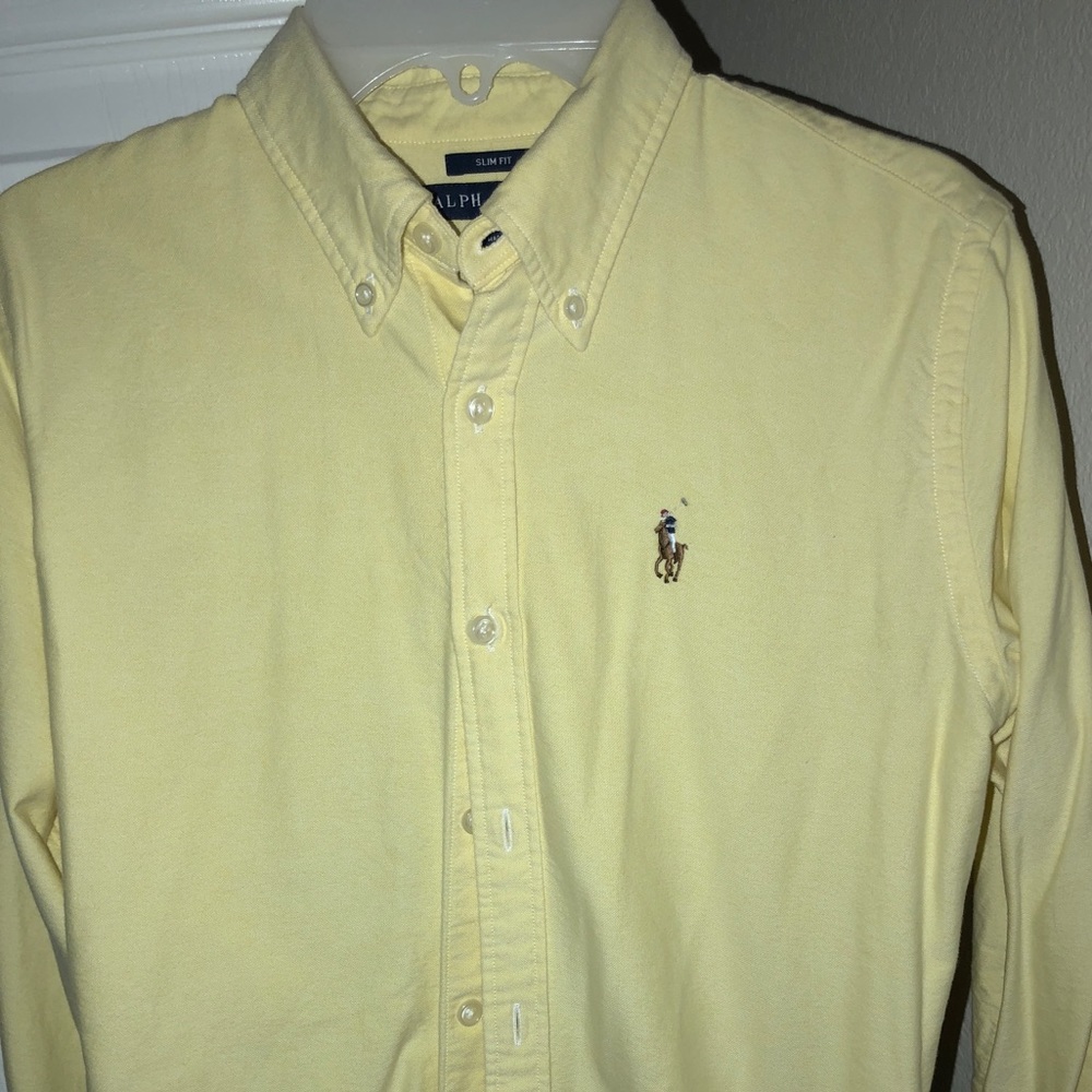 Women’s Oxford Polo Slim Yellow Button Down